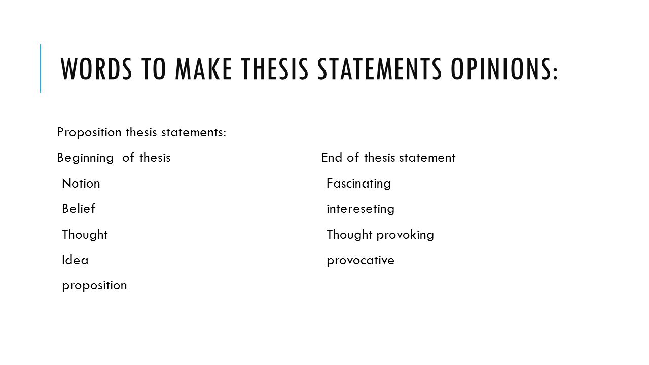 Words in thesis